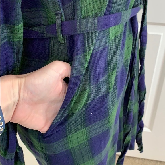 GAP Blue & Green Flannel Dress - Picture 4 of 8